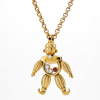 Happy Diamonds clown necklace and pendant in 18K yellow gold studded with diamonds and rubies