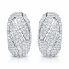Classic 18K White Gold Diamonds Earrings