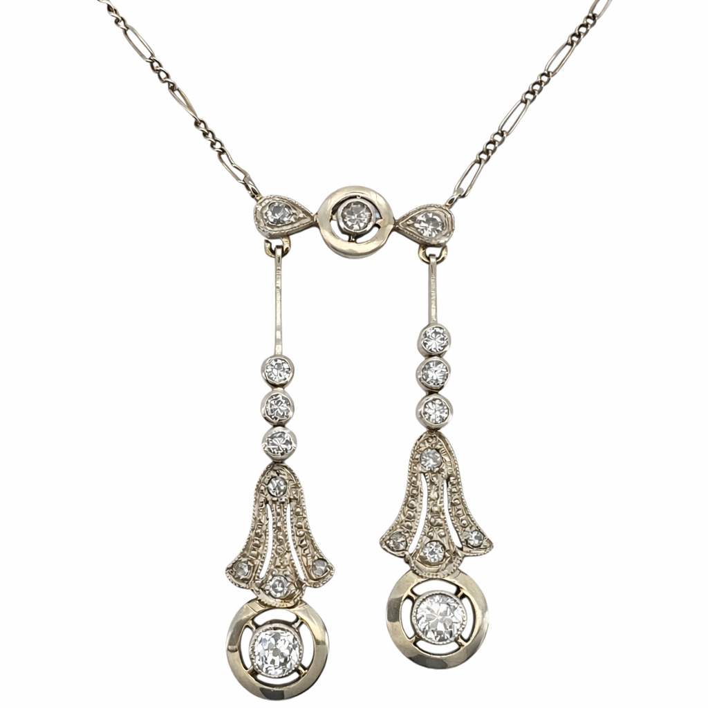 Vintage 18K Gold Diamonds Necklace