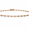 Classic 14K Rose Gold Diamonds Bracelet