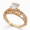 Vintage 18K Rose Gold Diamonds Ring