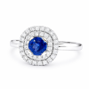 Classic 14K Gold Sapphire, Diamonds Ring