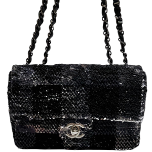 CHANEL Pre-Owned Sequin embellished leather shoulder bag