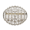 950 platinum and 583 Russian gold brooch studded with diamonds in an old polish